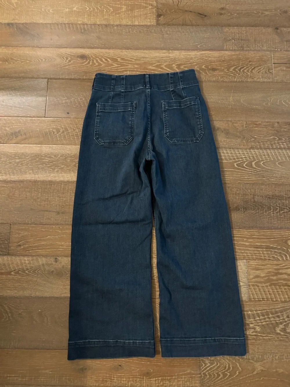 High-Waist Wide-Leg Colette Crop in Dark Indigo - Picture 5 of 7